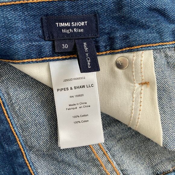 Veronica Beard Timmi Denim Shorts High Rise Calypso Blue Medium Wash Sz 30” - Picture 9 of 11